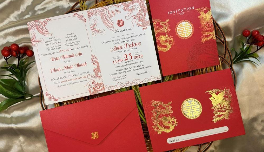 thiệp cưới kiểu xưa